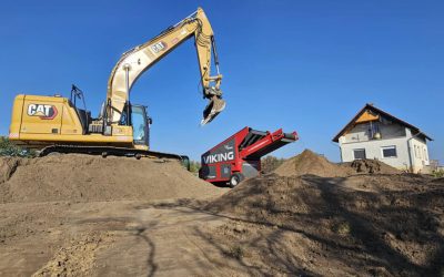 600 m3 Föld Rostálás és Tereprendezés egy Lópályának